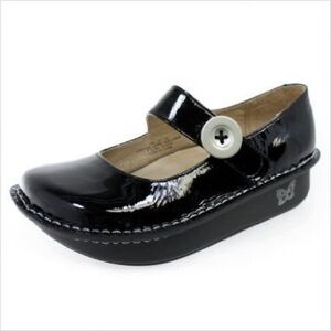 Alegria Paloma Black Tortoise Velcro Mary Janes - Size Euro 38/US 8